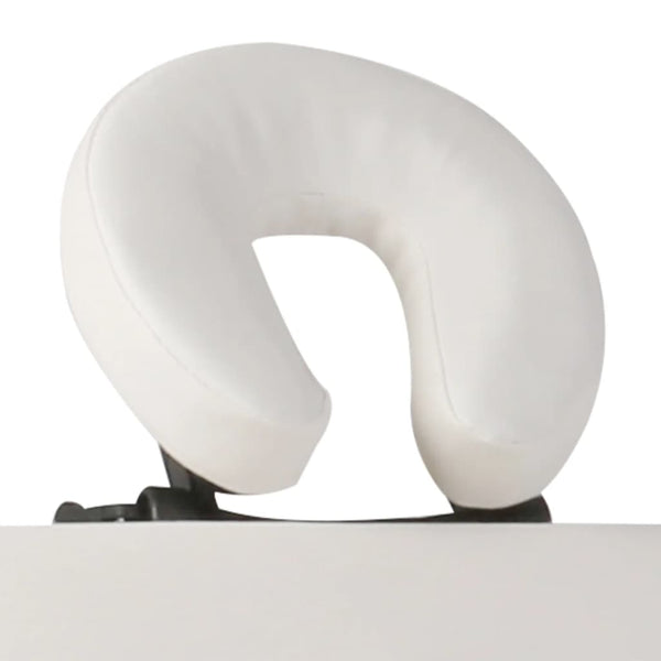 vidaXL 4-Zone Foldable Massage Table with Wooden Frame Cream White
