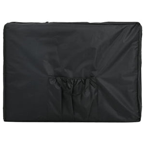 vidaXL Foldable 4-Zone Massage Table with Aluminum Frame Black
