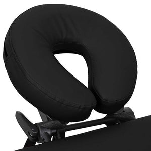 vidaXL Foldable 4-Zone Massage Table with Aluminum Frame Black