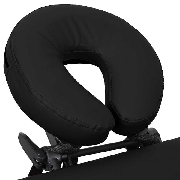vidaXL Foldable 4-Zone Massage Table with Aluminum Frame Black