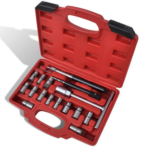 17-Piece Diesel Injector Seat Cutter Set