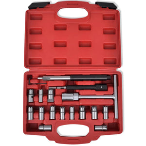 17-Piece Diesel Injector Seat Cutter Set