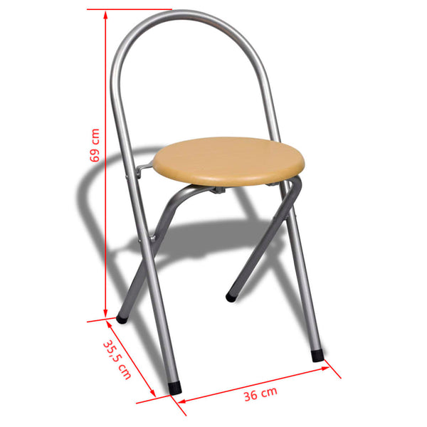 Foldable kitchen table with 2 chairs for breakfast