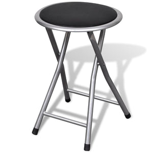 vidaXL Folding Stools 4 pcs. Faux Leather