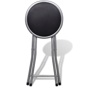 vidaXL Folding Stools 4 pcs. Faux Leather