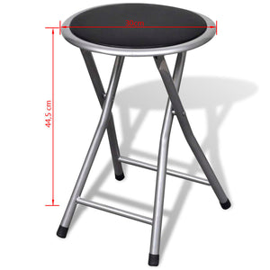 vidaXL Folding Stools 4 pcs. Faux Leather