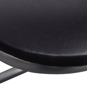 vidaXL Folding Dining Chairs 6 pcs Black Faux Leather and Steel