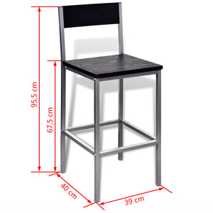 vidaXL Breakfast Bar Set