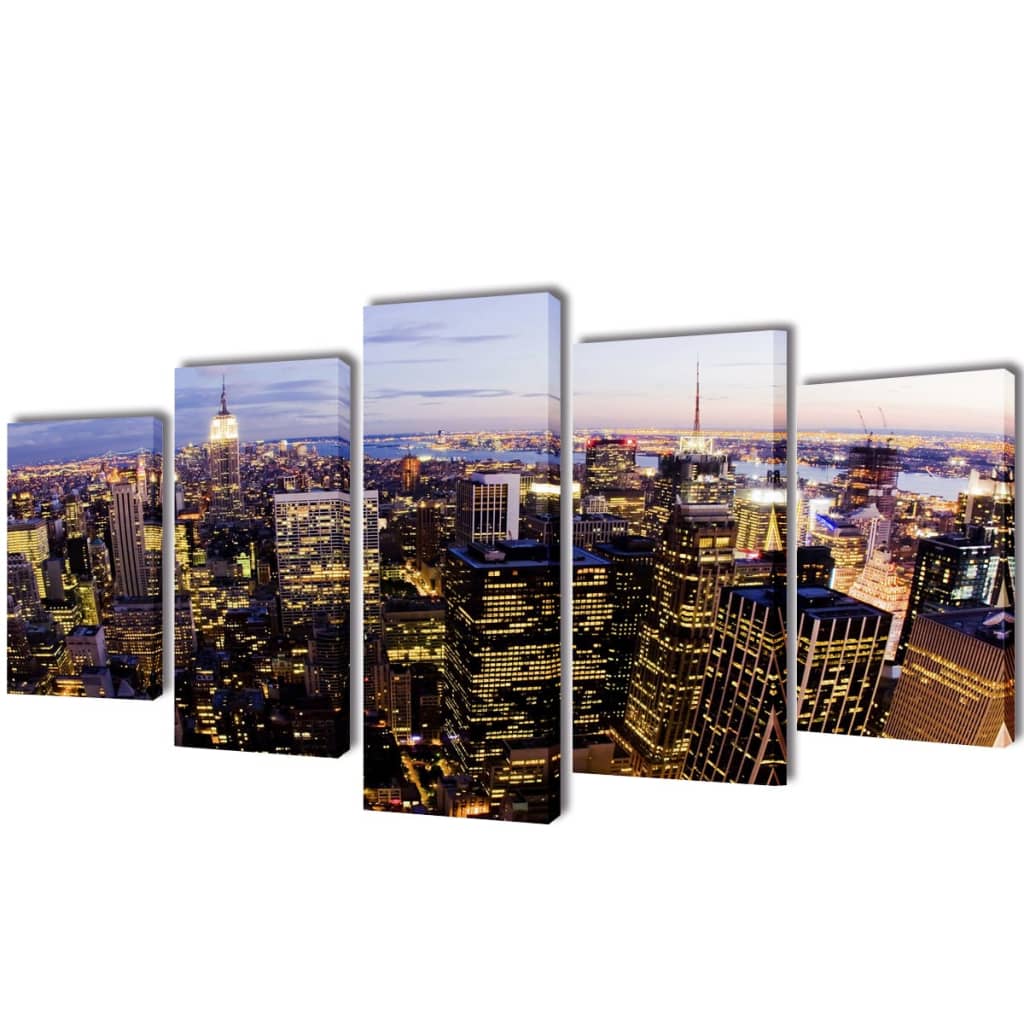 Pictures Decoration Set Bird's-eye view of New York 200 x 100 cm