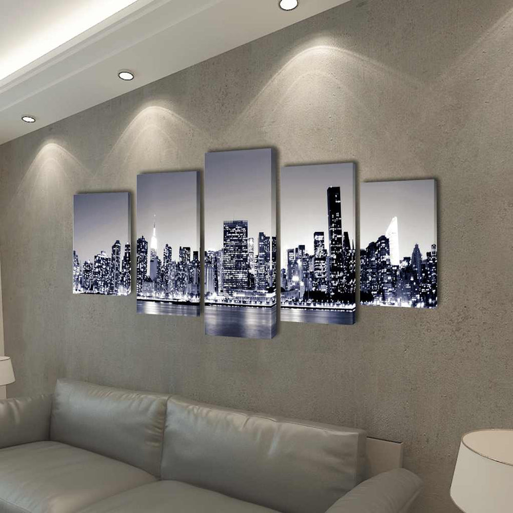 Pictures Decoration Set monochrome New York 100 x 50 cm