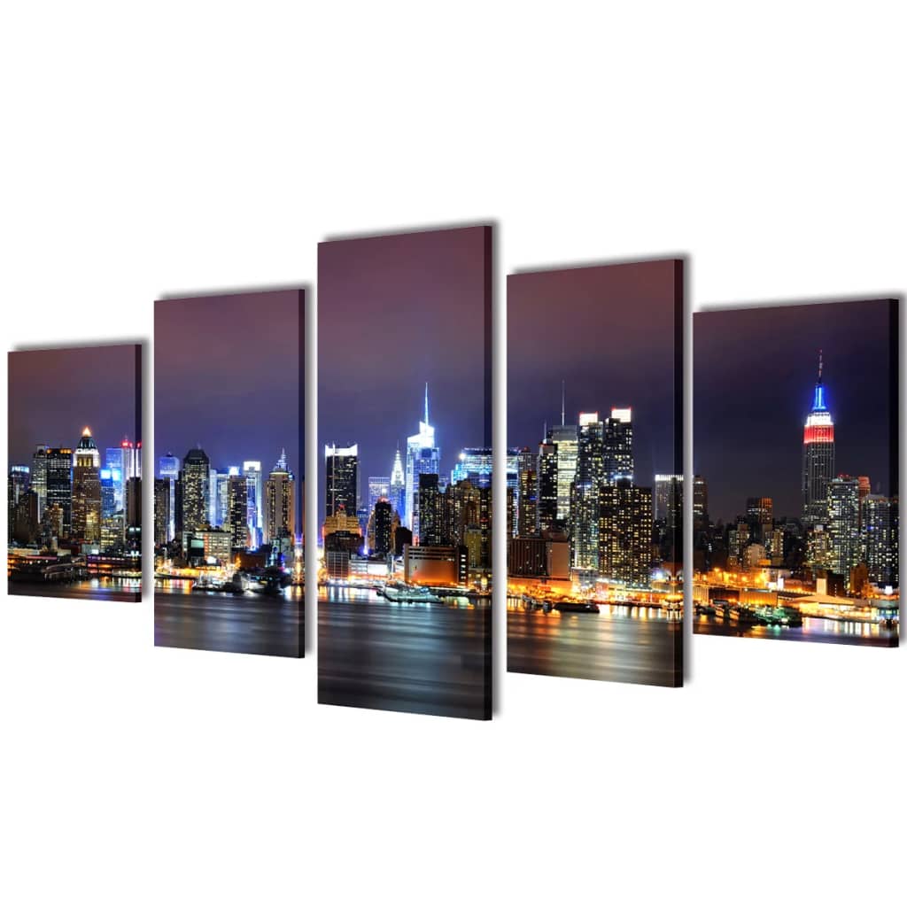 Pictures Decoration Set New York in color 100 x 50 cm