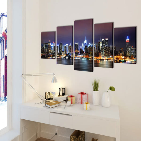 Pictures Decoration Set New York in color 100 x 50 cm