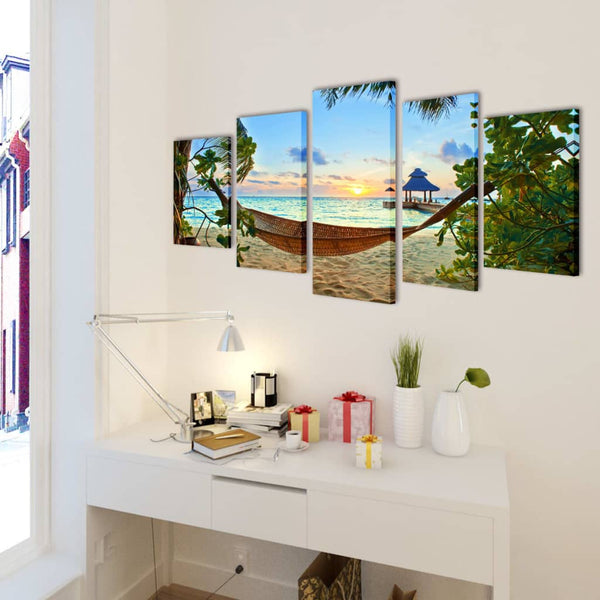 Pictures Decoration Set Hammock 200 x 100 cm