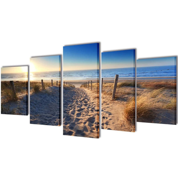 Picture Decoration Set Beach 200 x 100 cm