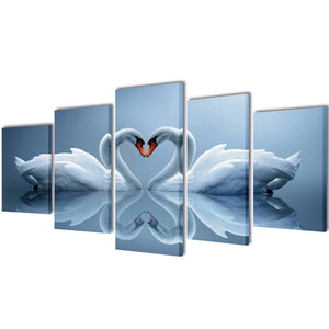 Pictures Decoration Set Swan 100 x 50 cm