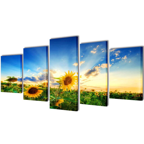 Picture Decoration Set Sunflowers 200 x 100 cm