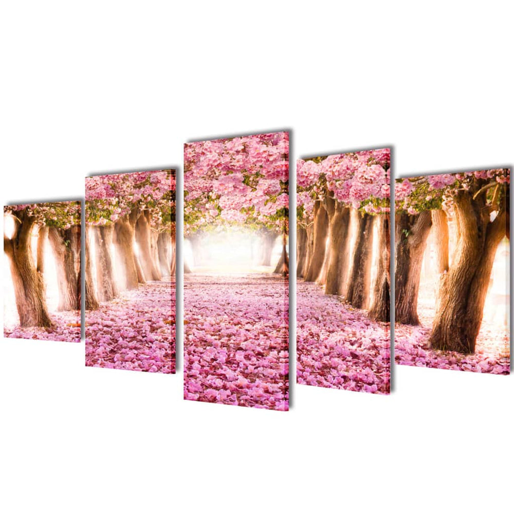 Cherry Blossom Wall Art Set 200 x 100 cm