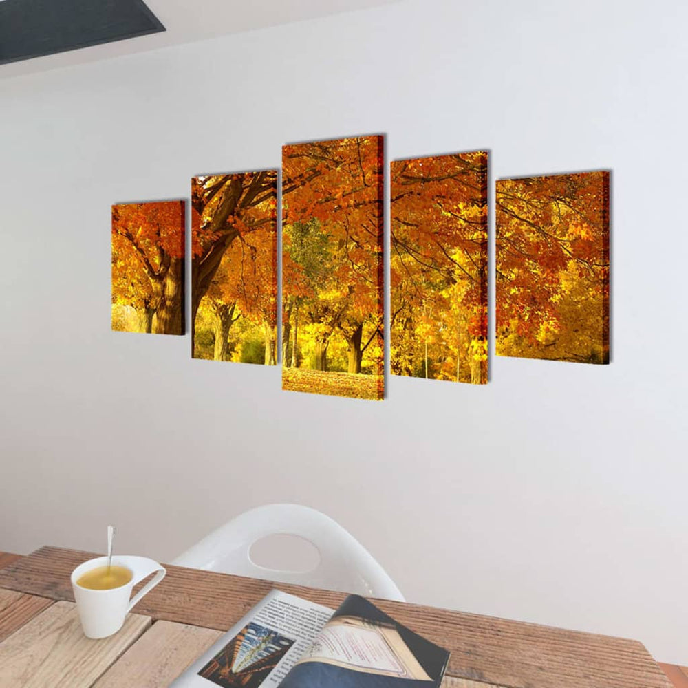 Pictures Decoration Set Maple 100 x 50 cm