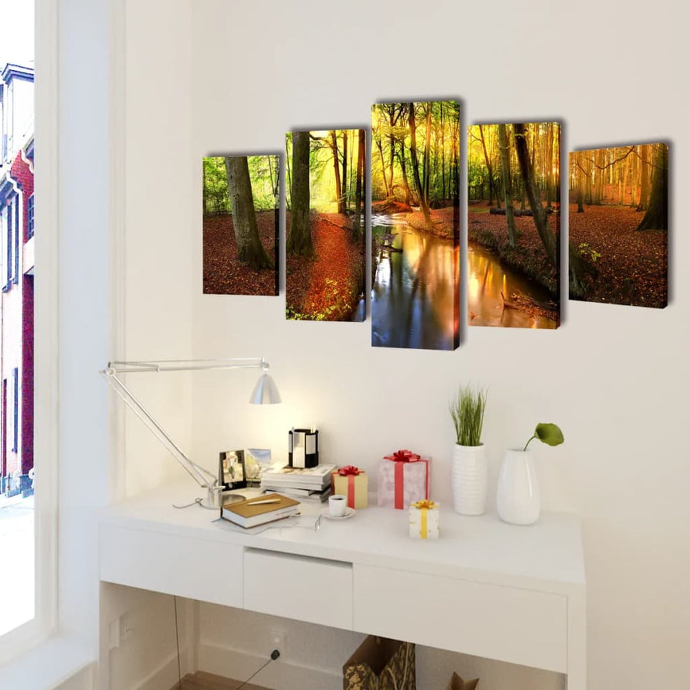 Pictures Decoration Set Forest 100 x 50 cm