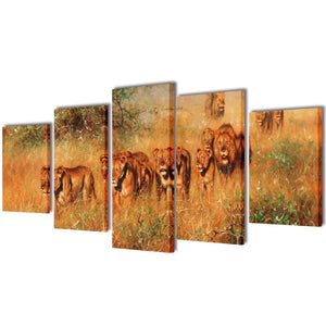 Lion Pictures Decoration Set 100 x 50 cm