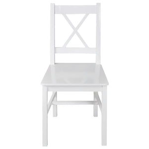 vidaXL Dining Chairs 4 pcs White Pinewood