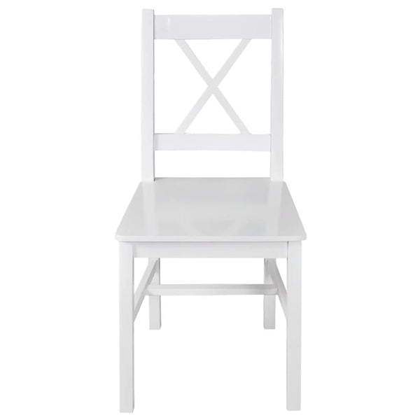vidaXL Dining Chairs 4 pcs White Pinewood