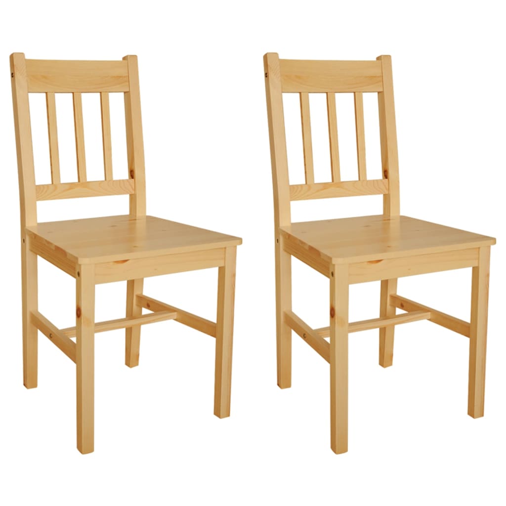 vidaXL Dining Chairs 2 pcs. Pine Wood