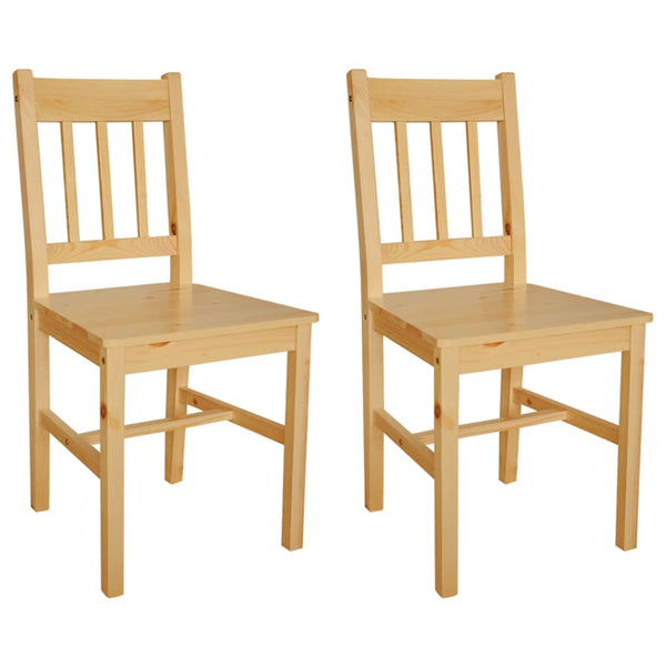 vidaXL Dining Chairs 2 pcs. Pine Wood