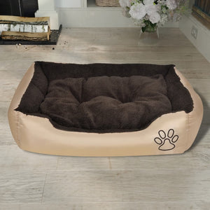 vidaXL Warm Dog Bed with Padded Cushion L