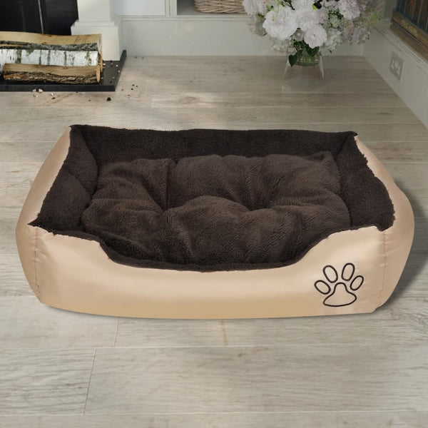 vidaXL Warm Dog Bed with Padded Cushion L