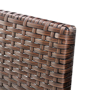 vidaXL 3-Piece Garden Lounge Set with Cushions Poly Rattan Brown