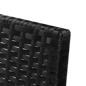 vidaXL 3-Piece Garden Lounge Set with Cushions Poly Rattan Black