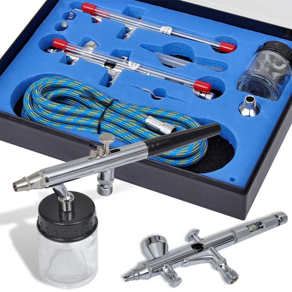 vidaXL Airbrush Set with 2 Guns
