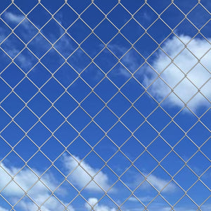 vidaXL Galvanized Steel Chain Link Fence 25x1 m Silver