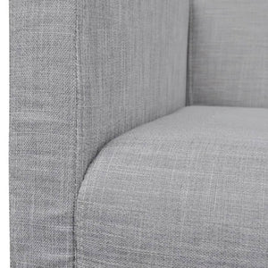 vidaXL Bench with Upholstery Fabric Rubberwood Light Grey