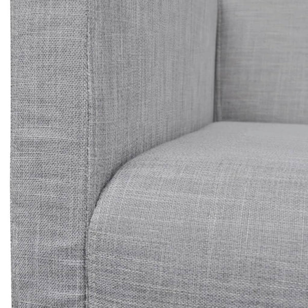 vidaXL Bench with Upholstery Fabric Rubberwood Light Grey