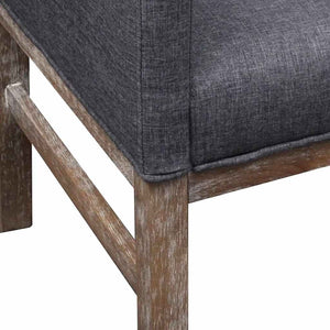 vidaXL Bench with Upholstery Fabric Rubberwood Dark Grey
