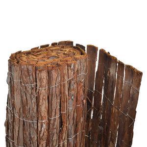 vidaXL Bark Fence 400x100 cm