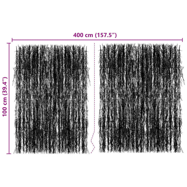vidaXL Brushwood Fence 400×100 cm