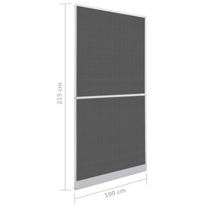 vidaXL Pivoting Insect Screen White and Black 100 x 215 cm