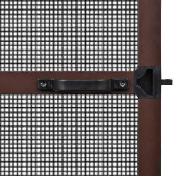 vidaXL Hinged Insect Screen Brown and Black 100 x 215 cm