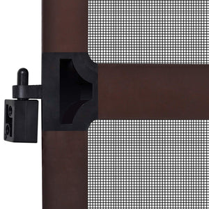 vidaXL Hinged Insect Screen Brown and Black 100 x 215 cm