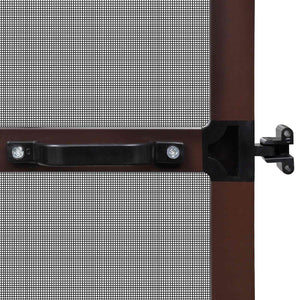 vidaXL Hinged Insect Screen Brown and Black 100 x 215 cm