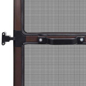 vidaXL Hinged Insect Screen Brown and Black 100 x 215 cm