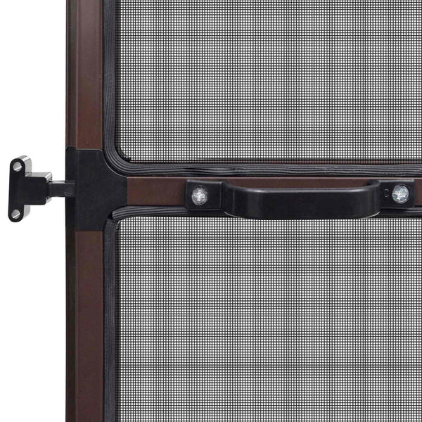 vidaXL Hinged Insect Screen Brown and Black 100 x 215 cm