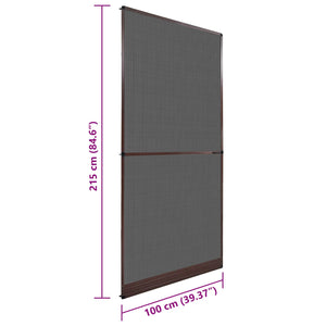 vidaXL Hinged Insect Screen Brown and Black 100 x 215 cm