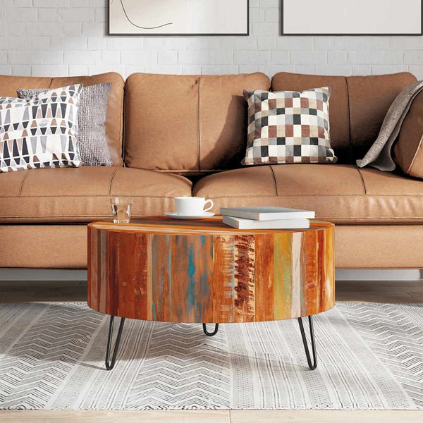 vidaXL Coffee Table Reclaimed Solid Wood Round