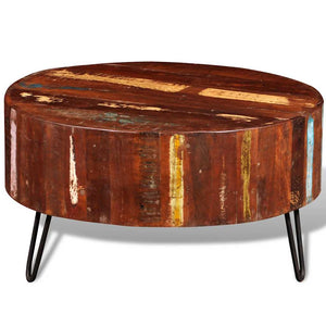 vidaXL Coffee Table Reclaimed Solid Wood Round