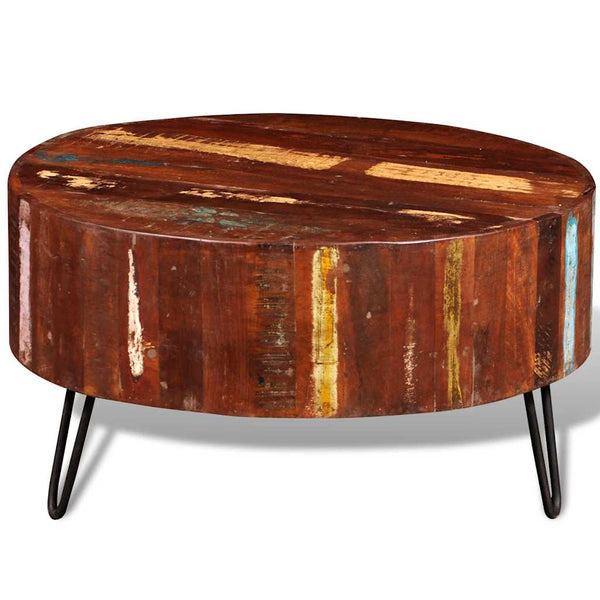 vidaXL Coffee Table Reclaimed Solid Wood Round