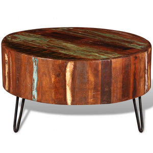 vidaXL Coffee Table Reclaimed Solid Wood Round